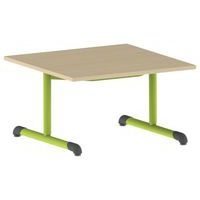 Table Bandana carrée 80 x 80 cm fixe dégagement latéral stratifié - Image 2