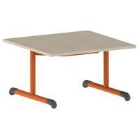 Table Bandana carrée 80 x 80 cm fixe dégagement latéral stratifié - Image 4