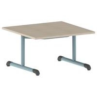 Table Bandana carrée 80 x 80 cm fixe dégagement latéral stratifié - Image 3