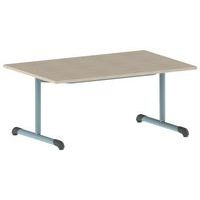 Table Bandana 120 x 80 cm fixe dégagement latéral stratifié Mobidecor - Image 8