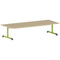 Table Bandana 200 x 80 cm fixe dégagement latéral stratifié Mobidecor - Image 2