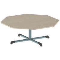 Table Bandana octogonale Ø 120 cm fixe piètement central stratifié - Image 2