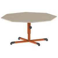 Table Bandana octogonale Ø 120 cm réglable piètement central stratifié - Image 5
