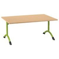 Table Sara rectangulaire 120 x 80 cm fixe dégagement latéral stratifié - Image 2