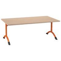 Table Sara rectangulaire 140 x 80 cm fixe dégagement latéral stratifié - Image 7