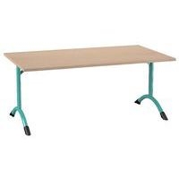 Table Sara rectangulaire 140 x 80 cm fixe dégagement latéral stratifié - Image 6