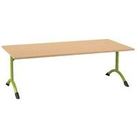 Table Sara rectangulaire 160 x 80 cm fixe dégagement latéral stratifié - Image 2