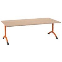 Table Sara rectangulaire 160 x 80 cm fixe dégagement latéral stratifié - Image 3