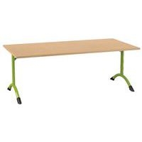 Table Sara rectangulaire 160 x 80 cm fixe dégagement latéral stratifié - Image 4