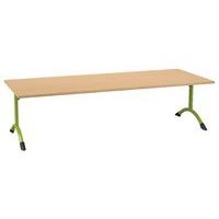 Table Sara rectangulaire 200 x 80 cm fixe dégagement latéral stratifié - Image 7