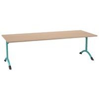 Table Sara rectangulaire 200 x 80 cm fixe dégagement latéral stratifié - Image 3