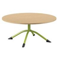 Table Sara ronde Ø 120 cm fixe piètement central stratifié Mobidecor - Image 6