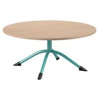 Table Sara ronde Ø 120 cm fixe piètement central stratifié Mobidecor - Image 8