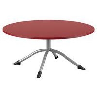 Table Sara ronde Ø 120 cm fixe piètement central stratifié Mobidecor - Image 3