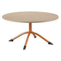 Table Sara ronde Ø 120 cm fixe piètement central stratifié Mobidecor - Image 7