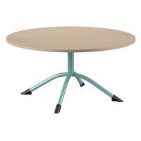 Table Sara ronde Ø 120 cm fixe piètement central stratifié Mobidecor - Image 4