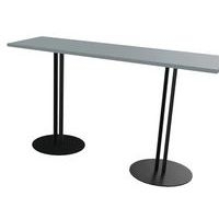 Table Roxane 2 pieds piètement 2 tubes 140x40 cm - Image 2
