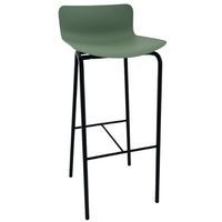 Tabouret haut Popp coque polycarbonate/piètement acier - Image 7