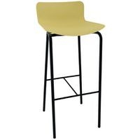 Tabouret haut Popp coque polycarbonate/piètement acier - Image 7