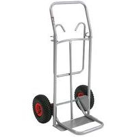 Diable acier porte sac poubelles - Roues pneumatiques - Force 150 kg - Image principale