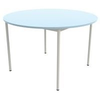 Table 4 pieds droits ronde Ø 120 cm stratifié ABS - Image principale