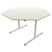 Table dégagement latéral octogonale Ø 120 cm stratifié ABS - Image principale