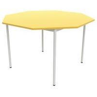 Table 4 pieds droits octogonale Ø 120 cm stratifié ABS - Image 2