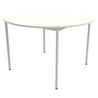 Table 4 pieds droits ronde Ø 120 cm stratifié ABS - Image 3
