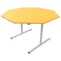 Table dégagement latéral octogonale Ø 120 cm stratifié ABS - Image 5