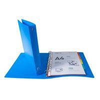 Classeur A4 polypropylène épais 4 anneaux diam: 30mm dos: 40 mm assortis - Image 2