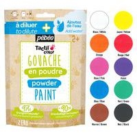 Set 10 sachets 180g gouache poudre - assorties +2 cuillères - Image principale
