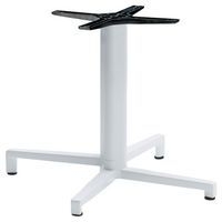 Pied de table Domino fixe hauteur 50 cm colonne ronde - blanc - Image principale