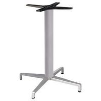 Pied de table Maxi Domino fixe hauteur 73 cm colonne ronde - peint argent - Image principale