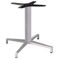 Pied de table Maxi Domino fixe hauteur 50 cm colonne ronde - peint argent - Image principale