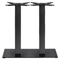 Pied de table Tiffany ht 73 cm double colonne - peint noir - Image principale