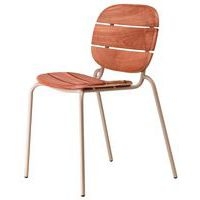 Lot de 2 chaises SI-SI Wood 4 pieds - bois d acajou/taupe - Image principale