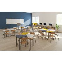 Table Géométra 1/2 rectangle 60° 60x60 cm - Manutan Expert - Image 2