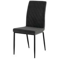 Lot de 4 chaises Yvette gris foncé - Image principale