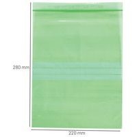 Sachet zip recyclé - Vert 50 µm - 280x220mm - Manutan Expert - Image 6