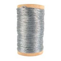 Lot 2 bobines de 20 mètres de fil pailleté or et argent - Image 2