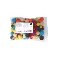 Sachet 100 boules de feutre dia 10 à 30 mm - Image principale