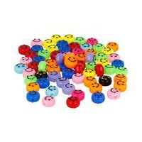 Bocal 450 perles émojis plates dia 9.5mm trou 2mm - Image principale