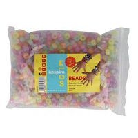 Sachet 1000 perles plastique gros trou dia9mm phosphorescent - Image 2