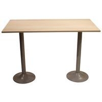 Table snack Scala 120 x 80 cm DL stratifié acacia - gris argent - Image principale