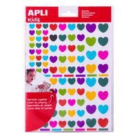 Pochette 624 gommettes coeur couleurs peps 3 tailles - Image principale