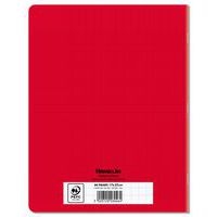 Cahier agrafé 17 x 22 cm 96p séyès 70g PP rouge - Image 2
