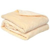 Lot de 5 plaids microflanelle microfibre 130 x 170 cm Ivoire - Image principale