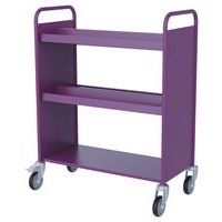 Chariot à livres 4 bacs CD DVD double face prune 4006 - Image principale