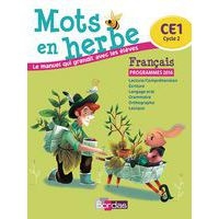 Mots en herbe francais CE1 2016 manuel eleve - Image principale