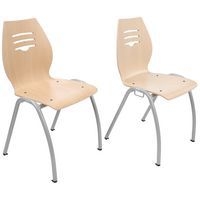 Chaise coque bois Java 4 pieds - Manutan Expert - Image 7